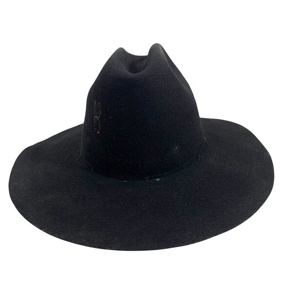 VTG Territorial Western Hat Spearfish SD - Black Rugged Rustic Western Hat - Picture 2 of 10